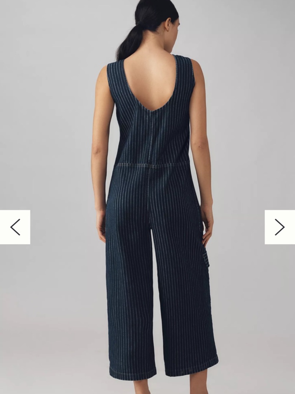 Pilcro Zip-Front Sleeveless Cotton Jumpsuit - Picture 3 of 7